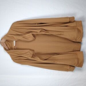 BEARPAW Outdoors Women's Tan Brown Open Front Cardigan Jacket